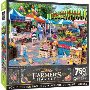 Masterpieces 750 Piece Jigsaw Puzzle for Adults and Family – Corner Market – 18″ x 24″