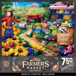 Masterpieces 750 Piece Jigsaw Puzzle for Adults and Family – Fresh Farm Fruit – 18″x24″(750)