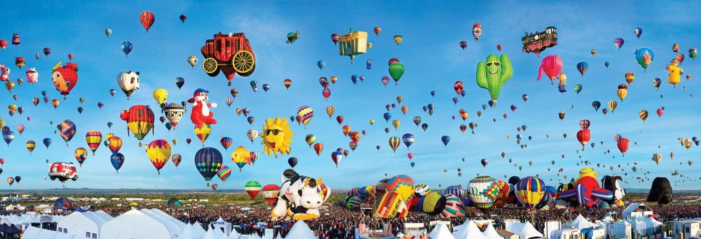 imageMasterPieces 1000 Piece Jigsaw Puzzle Boston Skyline Panoramic Fun for Adults Family Kids 13x39Albuquerque Balloons