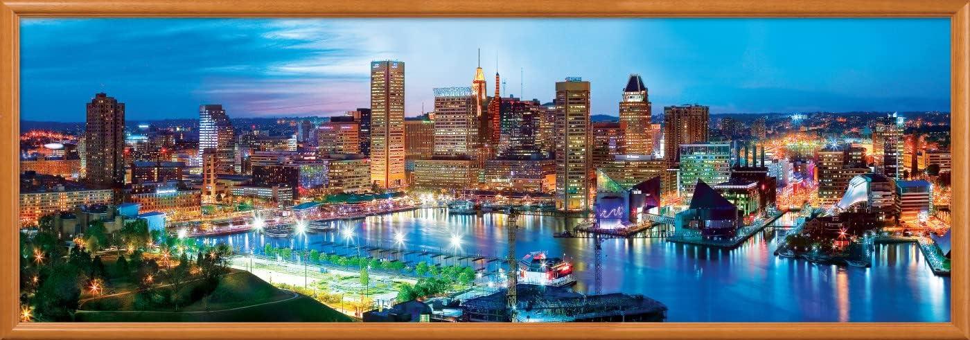 imageMasterPieces 1000 Piece Jigsaw Puzzle Boston Skyline Panoramic Fun for Adults Family Kids 13x39Baltimore