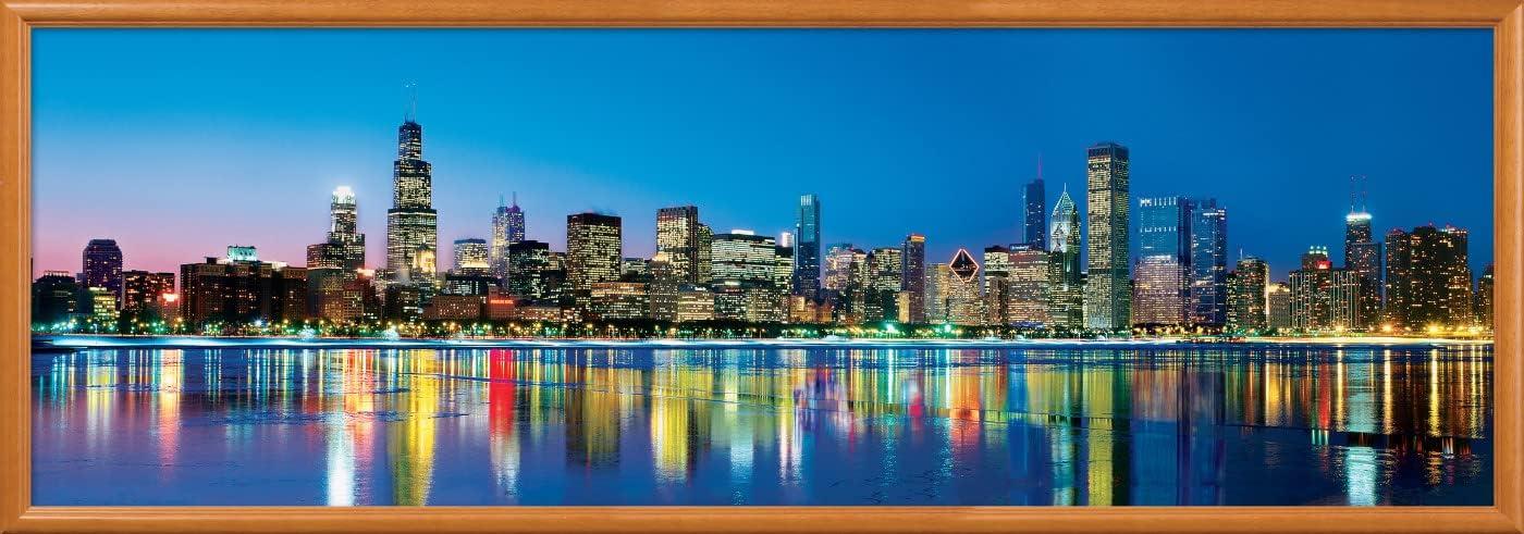 imageMasterPieces 1000 Piece Jigsaw Puzzle Boston Skyline Panoramic Fun for Adults Family Kids 13x39Chicago