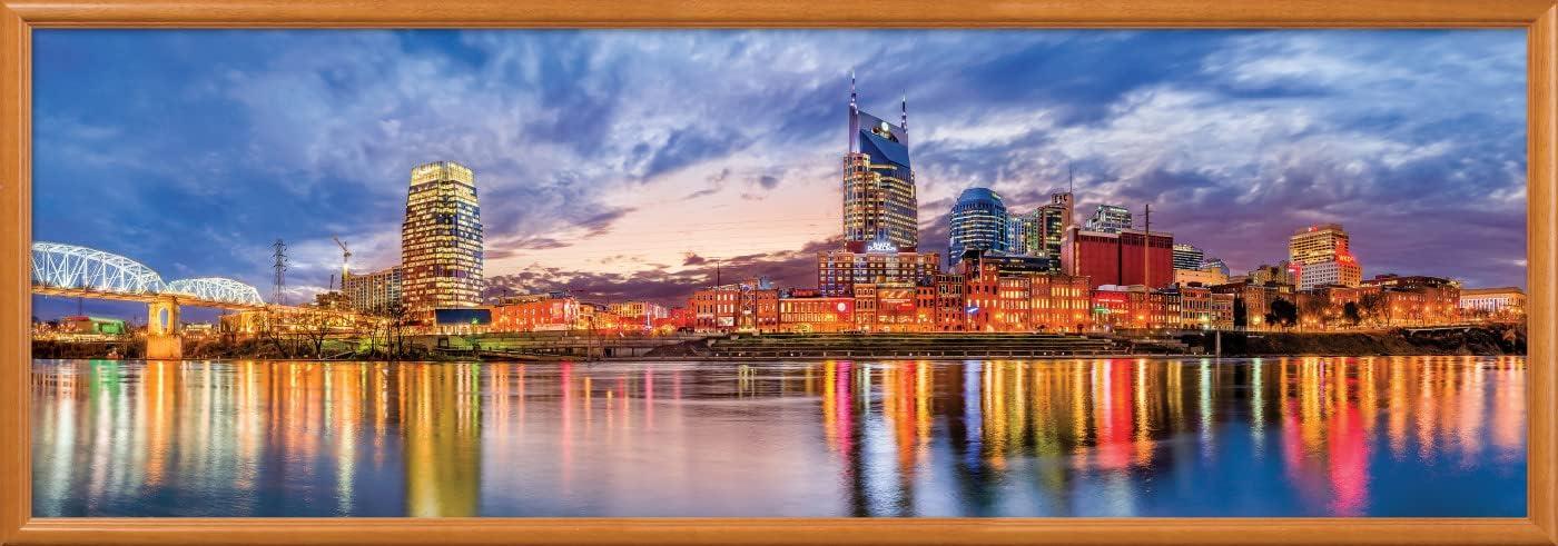 imageMasterPieces 1000 Piece Jigsaw Puzzle Boston Skyline Panoramic Fun for Adults Family Kids 13x39Nashville