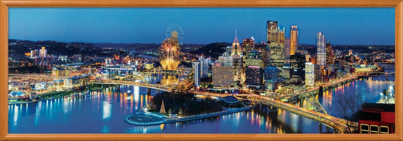 imageMasterPieces 1000 Piece Jigsaw Puzzle Boston Skyline Panoramic Fun for Adults Family Kids 13x39Pittsburgh