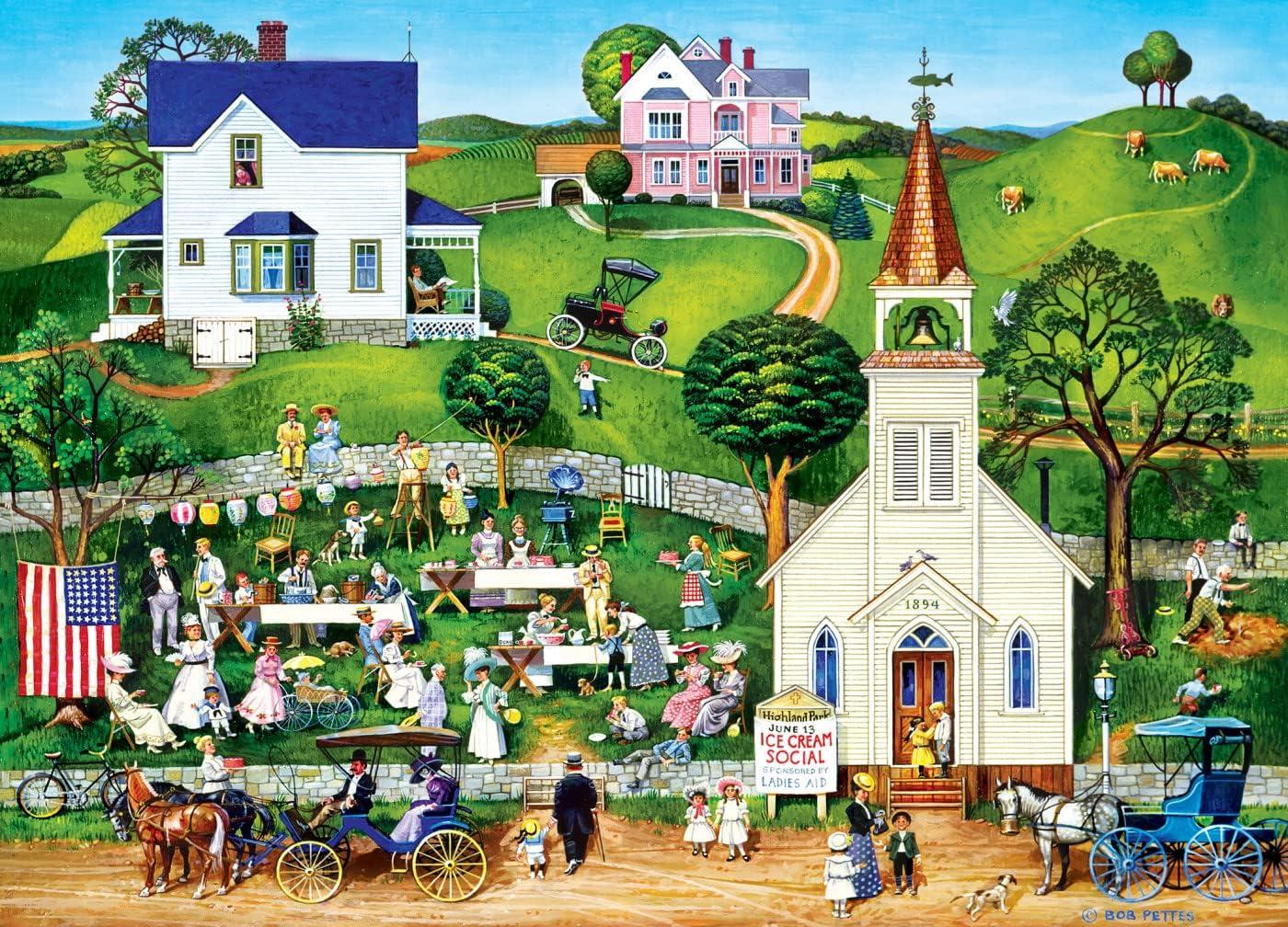 imageMasterPieces 1000 Piece Jigsaw Puzzle Changing Times Fun for Adults Family Kids 1925 x 2675Strawberry Sunday