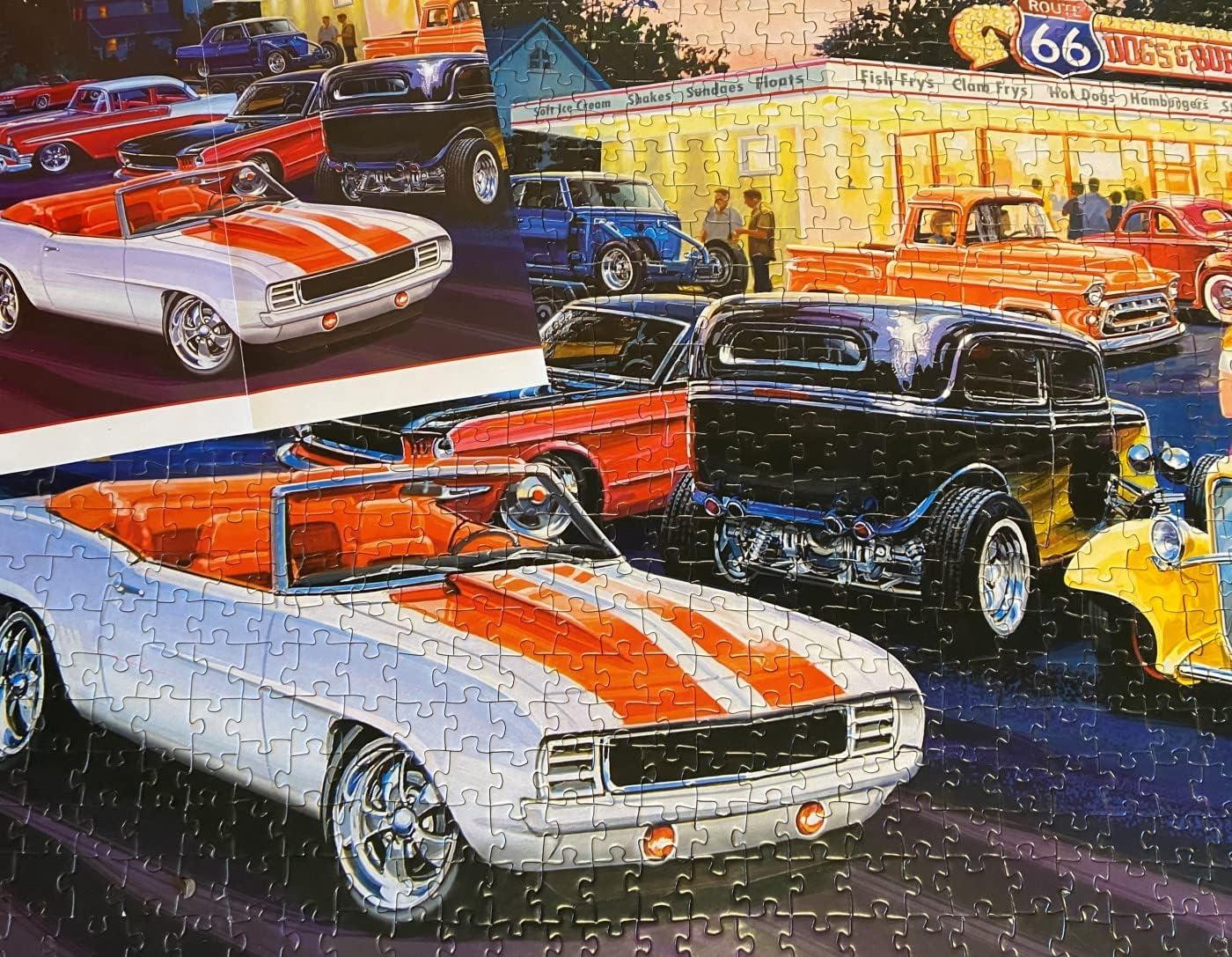 imageMasterPieces 1000 Piece Jigsaw Puzzle Route 66 Dogs and Burgers Fun for Adults Family Kids 1925 x 26751000