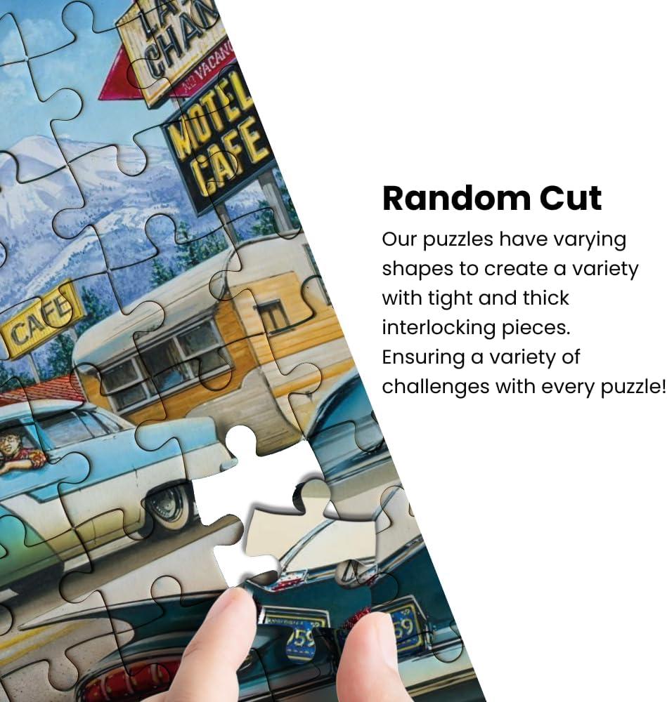 imageMasterPieces 1000 Piece Jigsaw Puzzle Route 66 Dogs and Burgers Fun for Adults Family Kids 1925 x 26751000