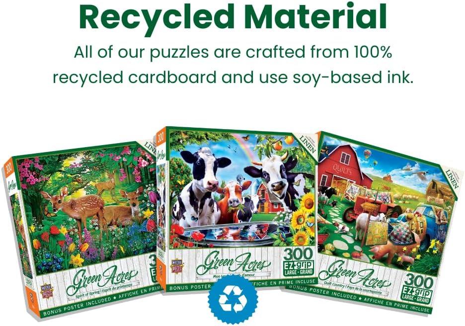 imageMasterPieces 300 Piece Jigsaw Puzzle Large EZ Grip Shapes Best Friends Fun for Adults Seniors Family Kids Matte Finish 18x24300 Piece