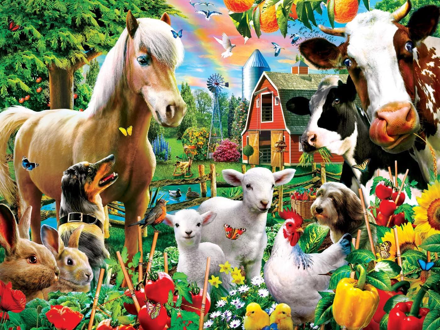 imageMasterPieces 300 Piece Jigsaw Puzzle Large EZ Grip Shapes Garden Gathering Fun for Adults Seniors Family Kids Matte Finish 18x24300 Piece