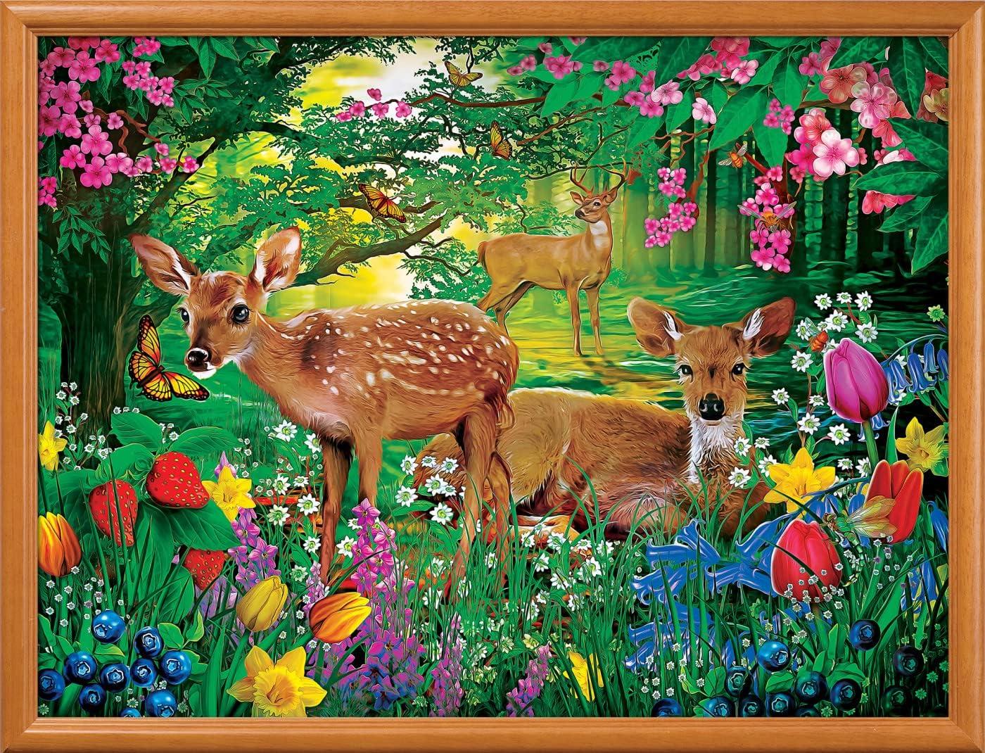 imageMasterPieces 300 Piece Jigsaw Puzzle Large EZ Grip Shapes Spirit of Spring Fun for Adults Seniors Family Kids Matte Finish 18x24300 Piece