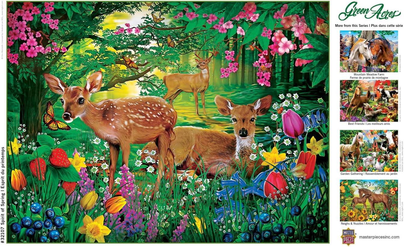 imageMasterPieces 300 Piece Jigsaw Puzzle Large EZ Grip Shapes Spirit of Spring Fun for Adults Seniors Family Kids Matte Finish 18x24300 Piece