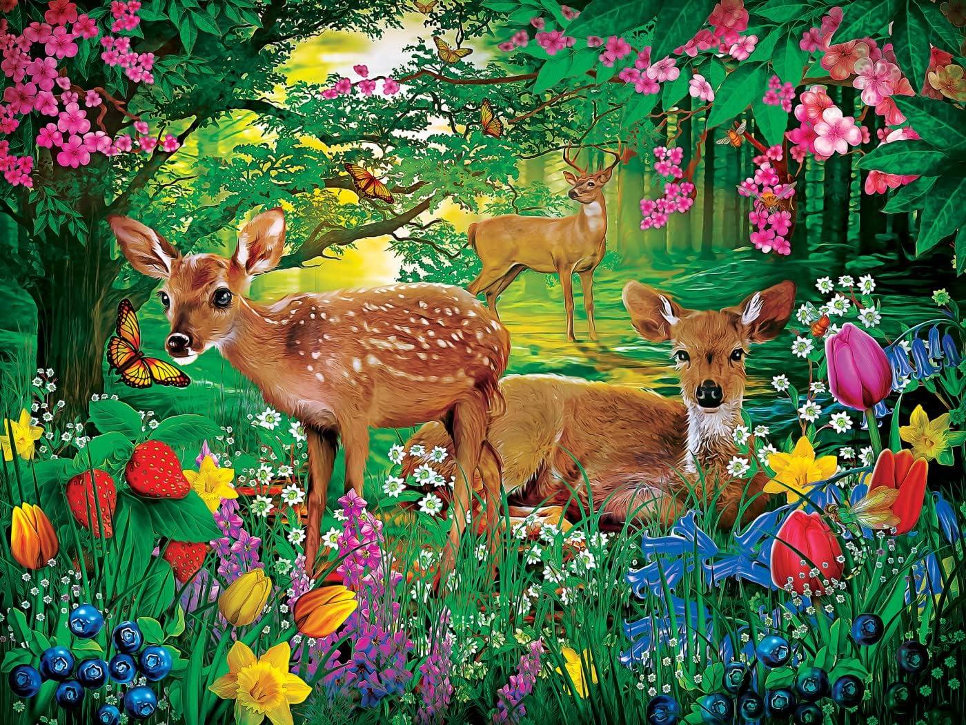 imageMasterPieces 300 Piece Jigsaw Puzzle Large EZ Grip Shapes Spirit of Spring Fun for Adults Seniors Family Kids Matte Finish 18x24300 Piece