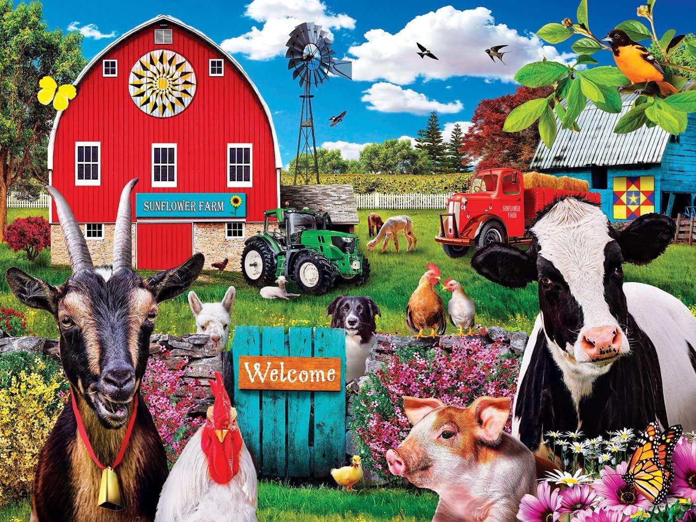 imageMasterPieces 300 Piece Jigsaw Puzzle Large EZ Grip Shapes Welcoming Committee Fun for Adults Seniors Family Kids Matte Finish 18 x24300 Piece