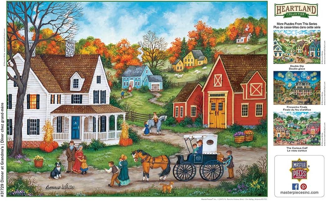 imageMasterPieces 550 Piece Jigsaw Puzzle The Days End Fun for Adults Family Kids 18 x 24Dinner at Grandmas