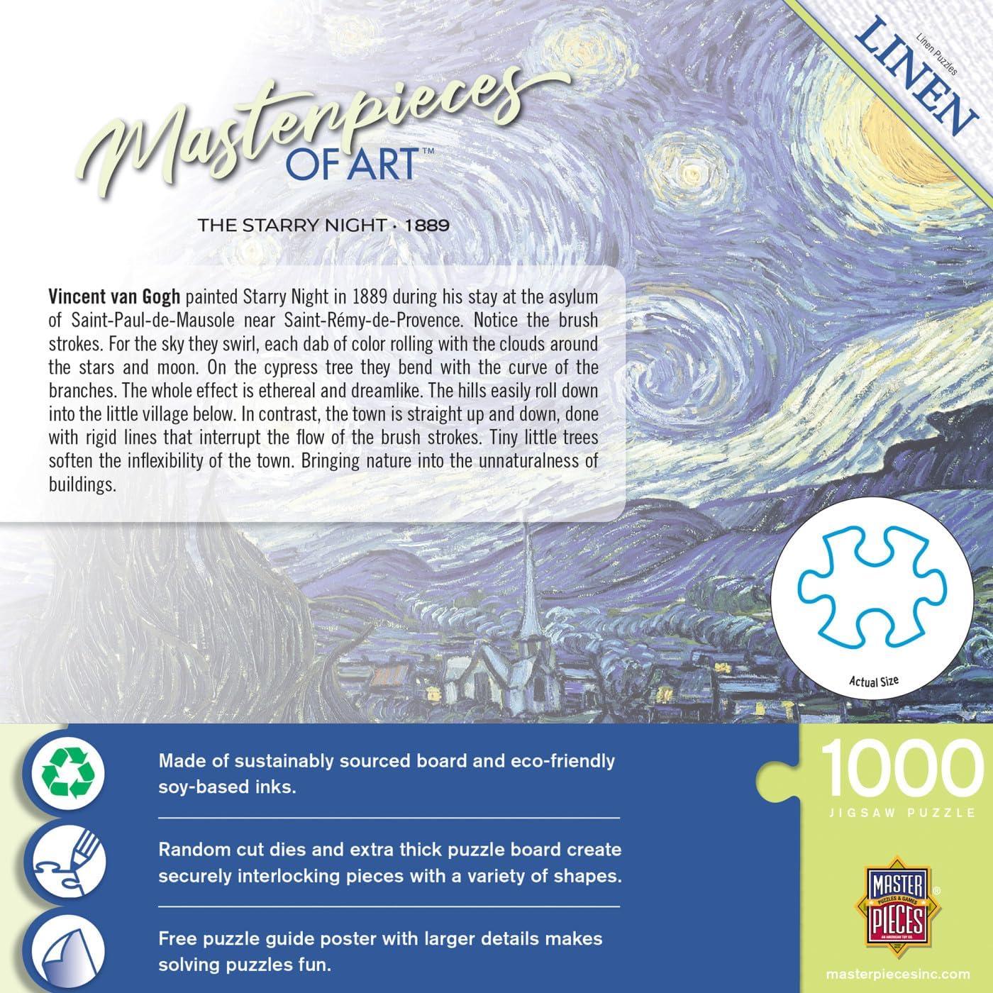 imageMasterPieces 1000 Piece Jigsaw Puzzle For Adults Family Or Youth Gallery on The Square 2675x 1925Starry Night