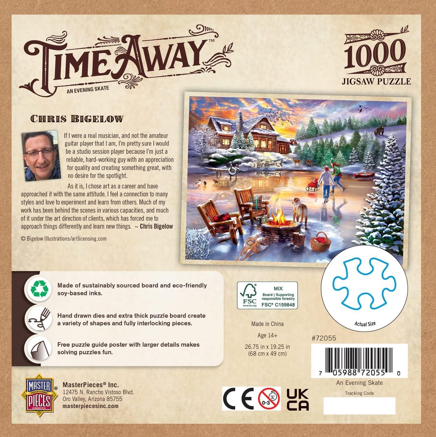 imageMasterPieces 1000 Piece Jigsaw Puzzle for Adults Family Or Youth Fishing with Pappy 1925x2675An Evening Skate
