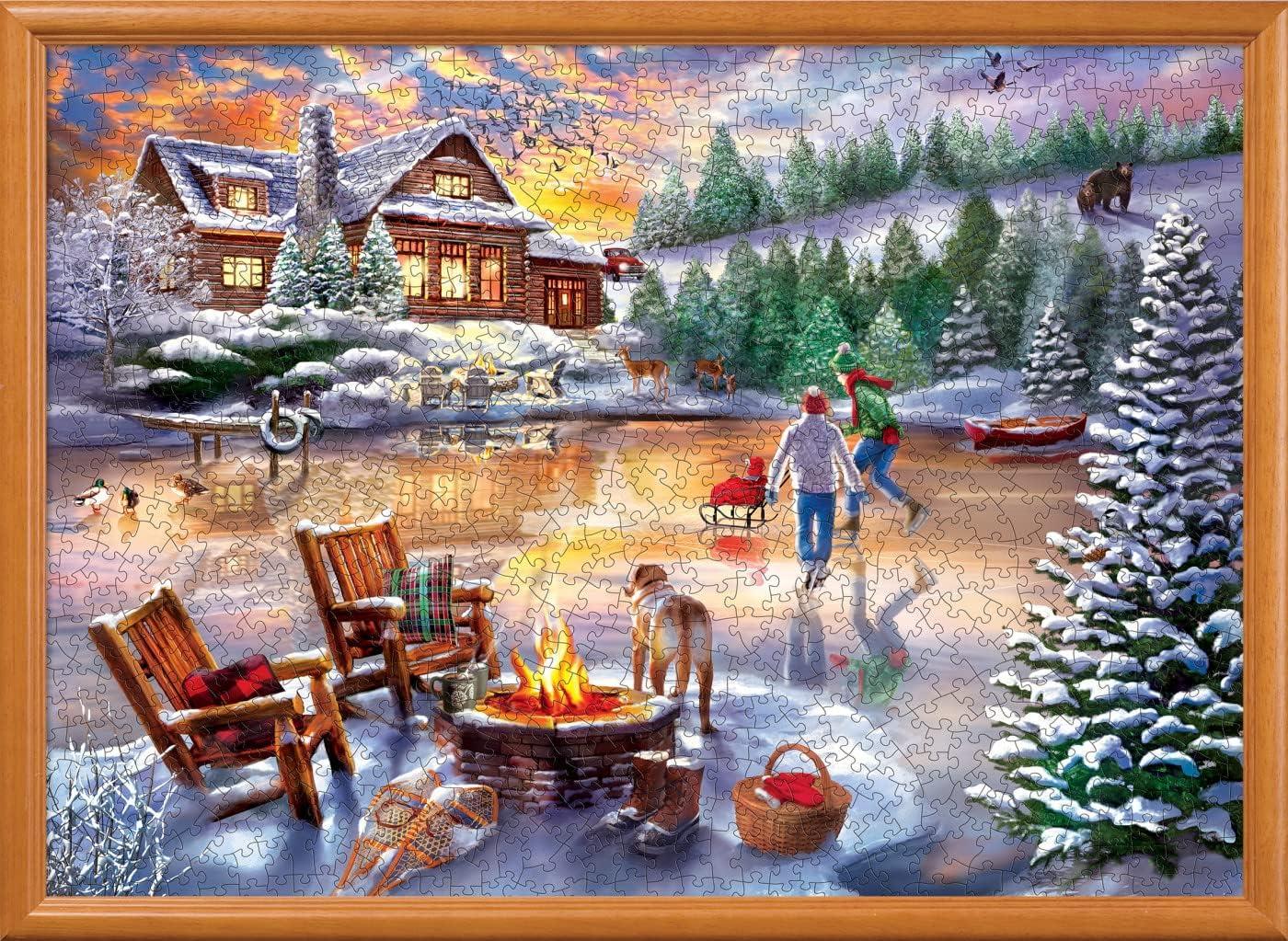 imageMasterPieces 1000 Piece Jigsaw Puzzle for Adults Family Or Youth Fishing with Pappy 1925x2675An Evening Skate