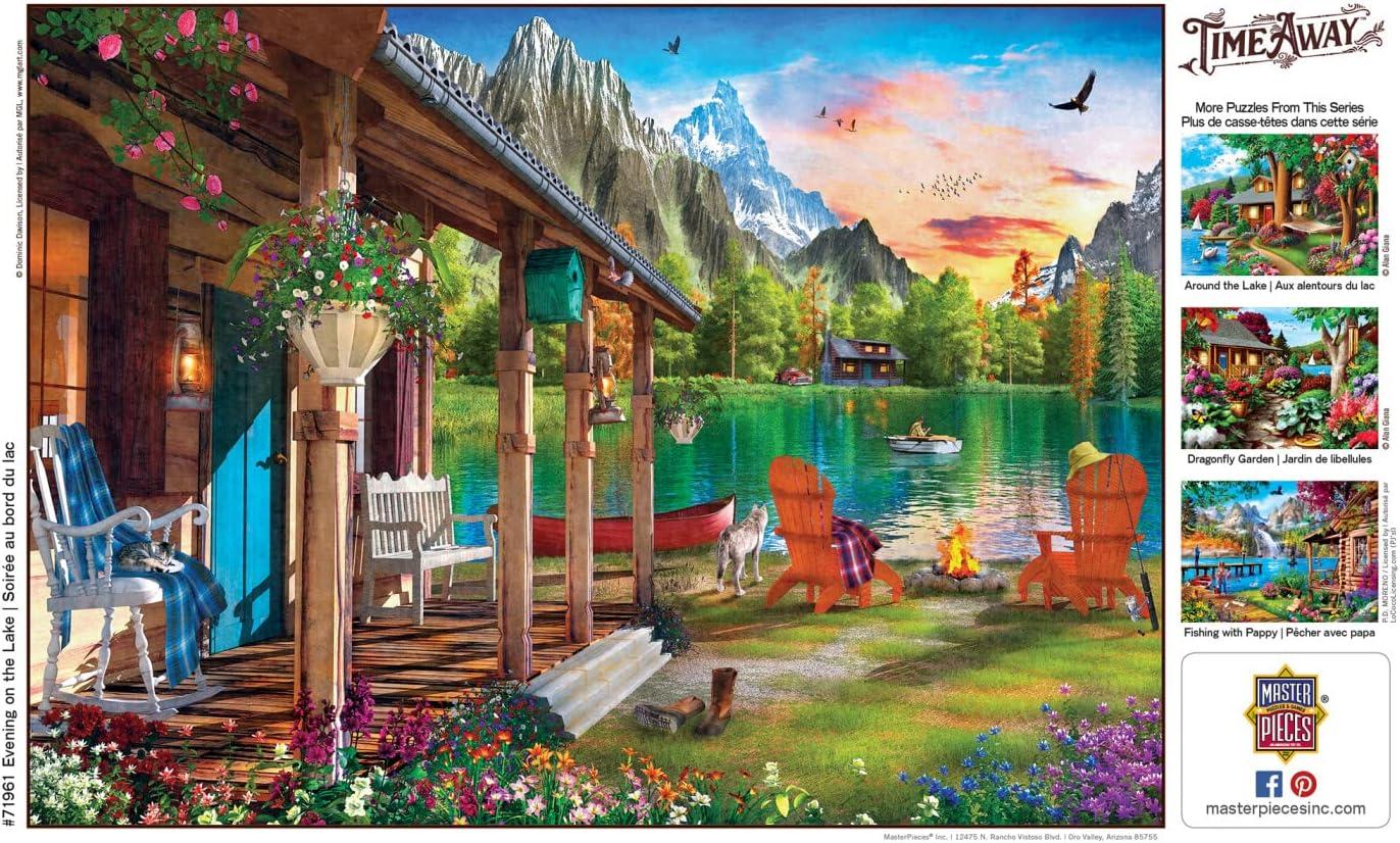 imageMasterPieces 1000 Piece Jigsaw Puzzle for Adults Family Or Youth Fishing with Pappy 1925x2675Evening On The Lake