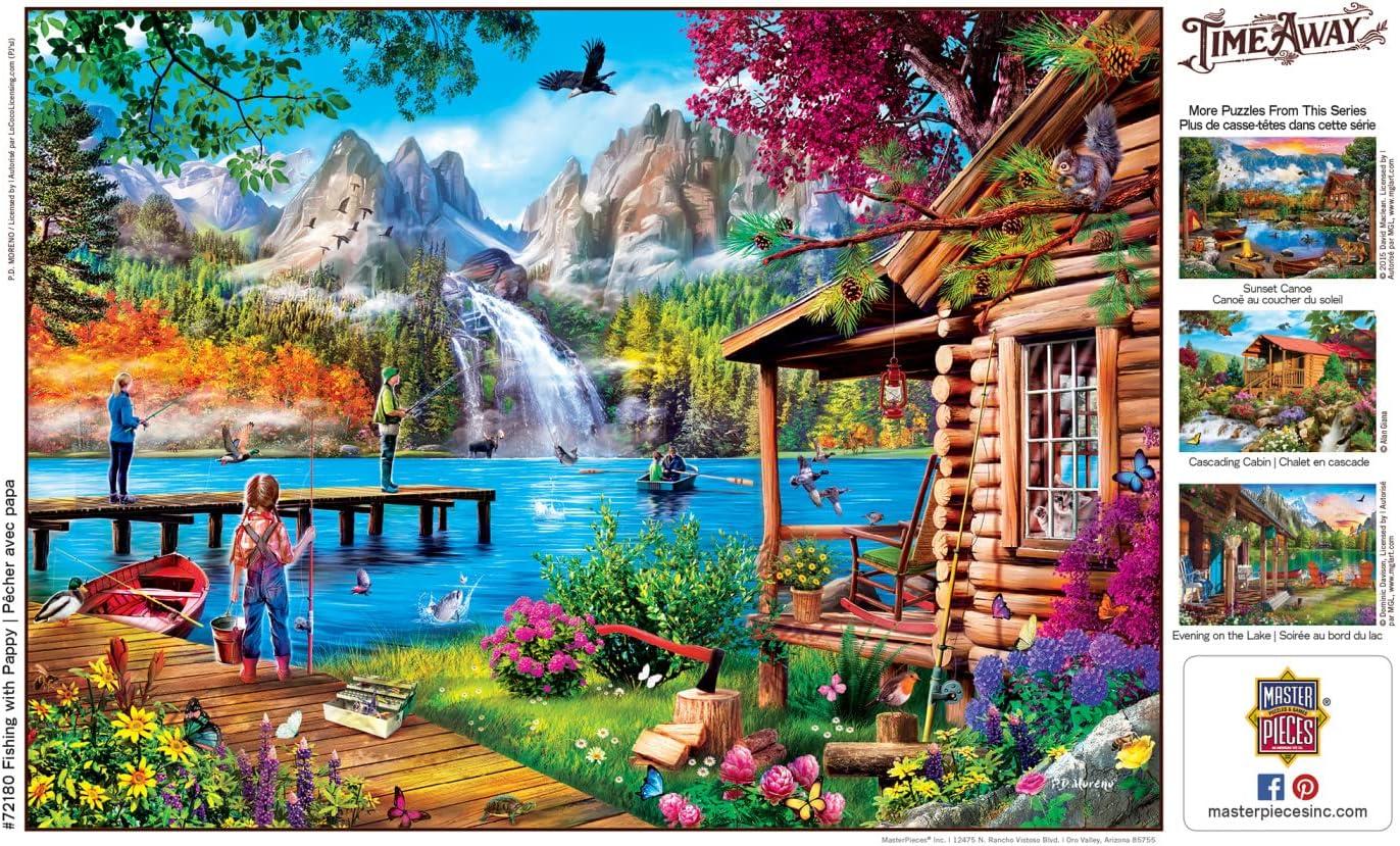 imageMasterPieces 1000 Piece Jigsaw Puzzle for Adults Family Or Youth Fishing with Pappy 1925x2675Fishing with Pappy