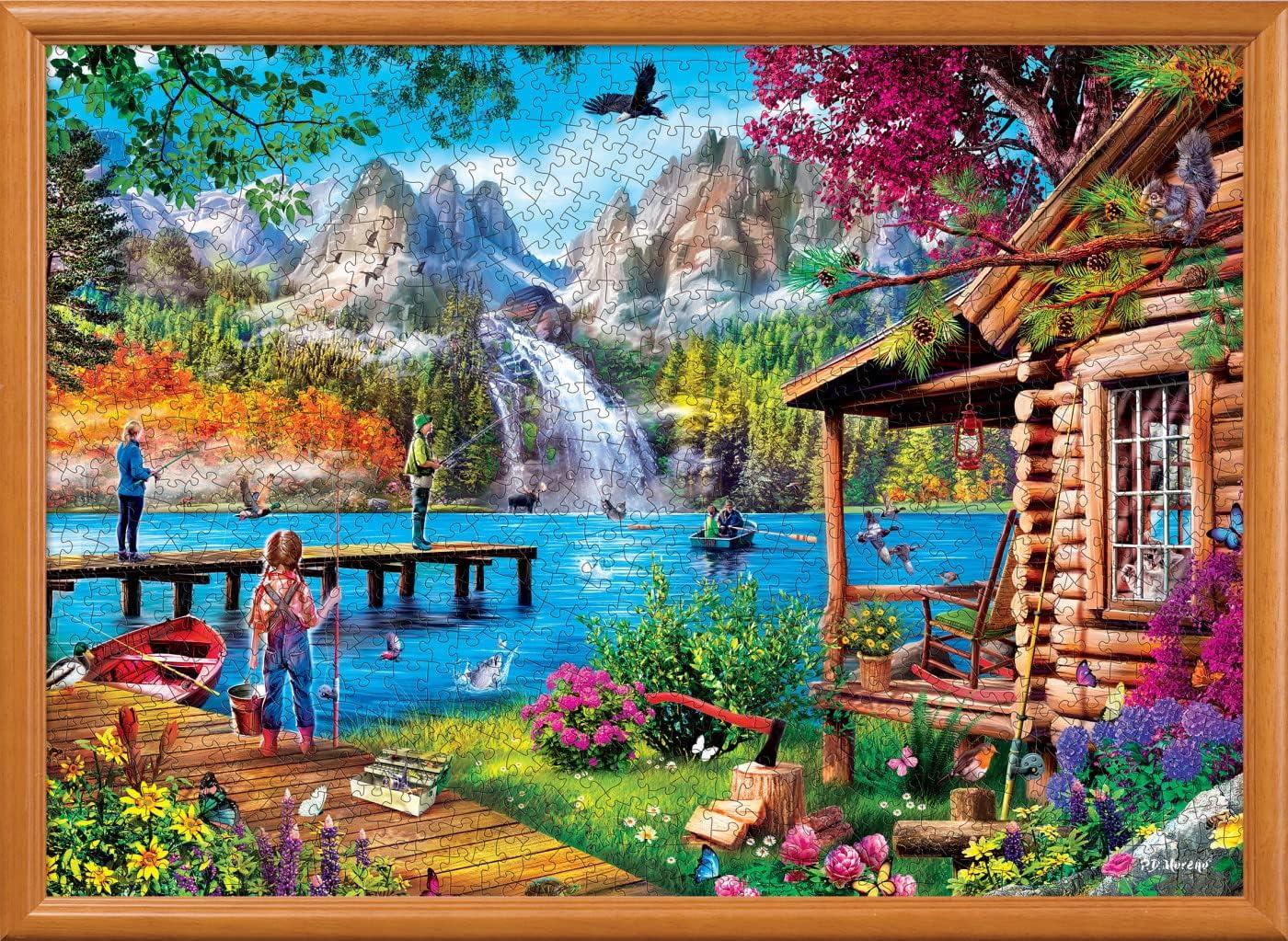 imageMasterPieces 1000 Piece Jigsaw Puzzle for Adults Family Or Youth Fishing with Pappy 1925x2675Fishing with Pappy