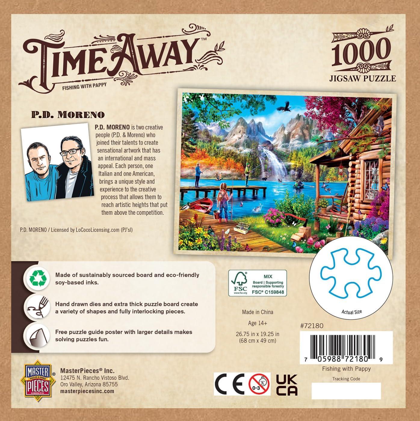 imageMasterPieces 1000 Piece Jigsaw Puzzle for Adults Family Or Youth Fishing with Pappy 1925x2675Fishing with Pappy