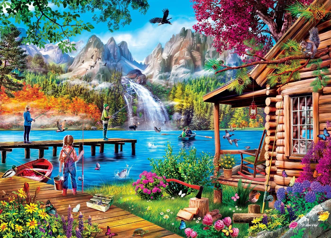 imageMasterPieces 1000 Piece Jigsaw Puzzle for Adults Family Or Youth Fishing with Pappy 1925x2675Fishing with Pappy