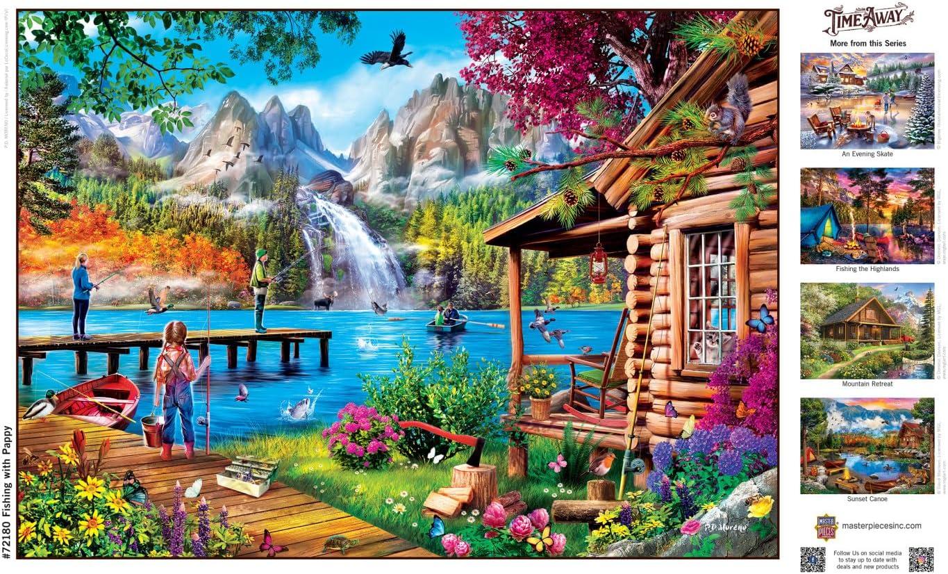 imageMasterPieces 1000 Piece Jigsaw Puzzle for Adults Family Or Youth Fishing with Pappy 1925x2675Fishing with Pappy