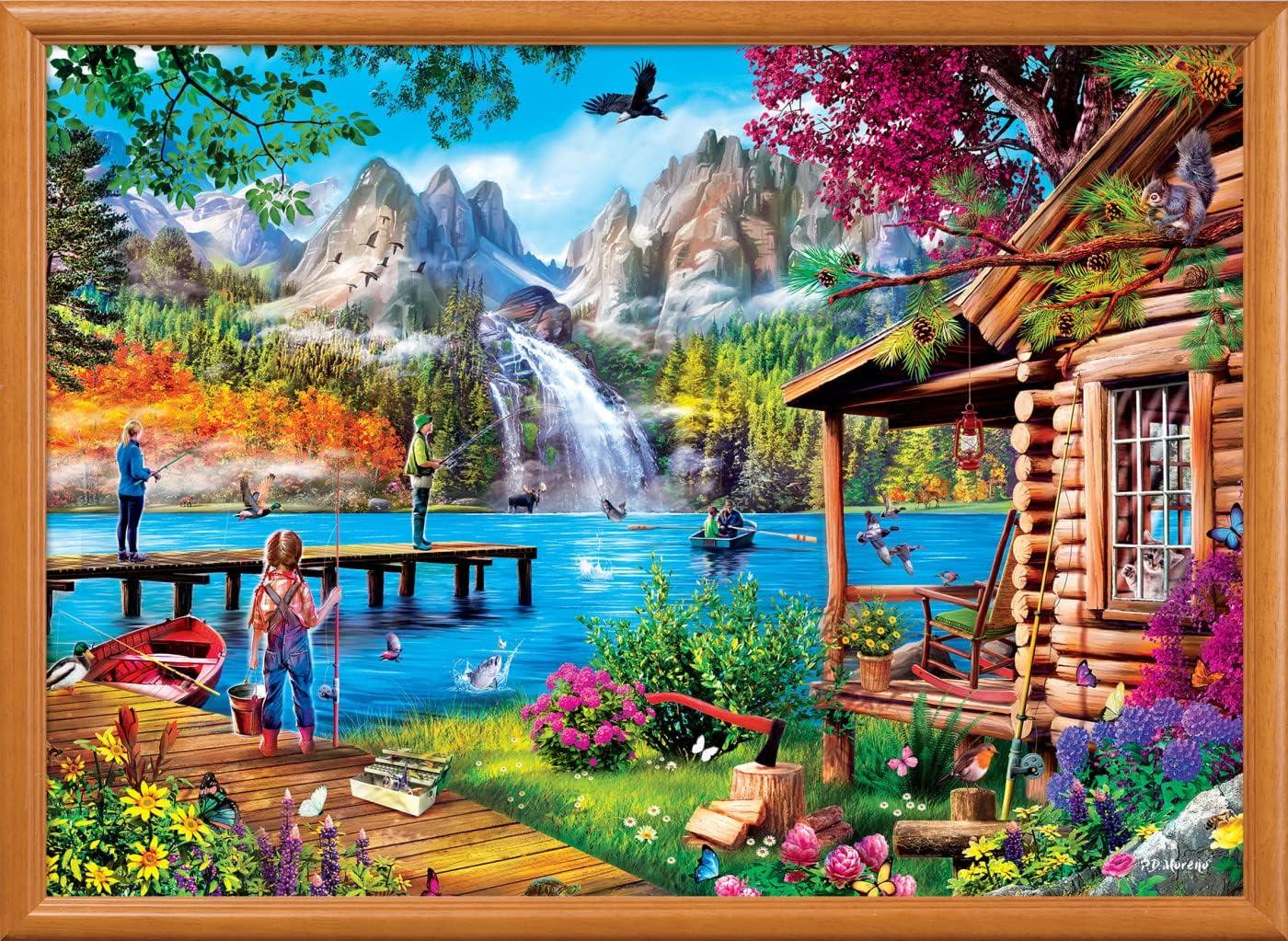 imageMasterPieces 1000 Piece Jigsaw Puzzle for Adults Family Or Youth Fishing with Pappy 1925x2675Fishing with Pappy