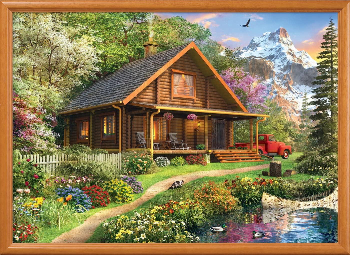 imageMasterPieces 1000 Piece Jigsaw Puzzle for Adults Family Or Youth Fishing with Pappy 1925x2675Mountain Retreat