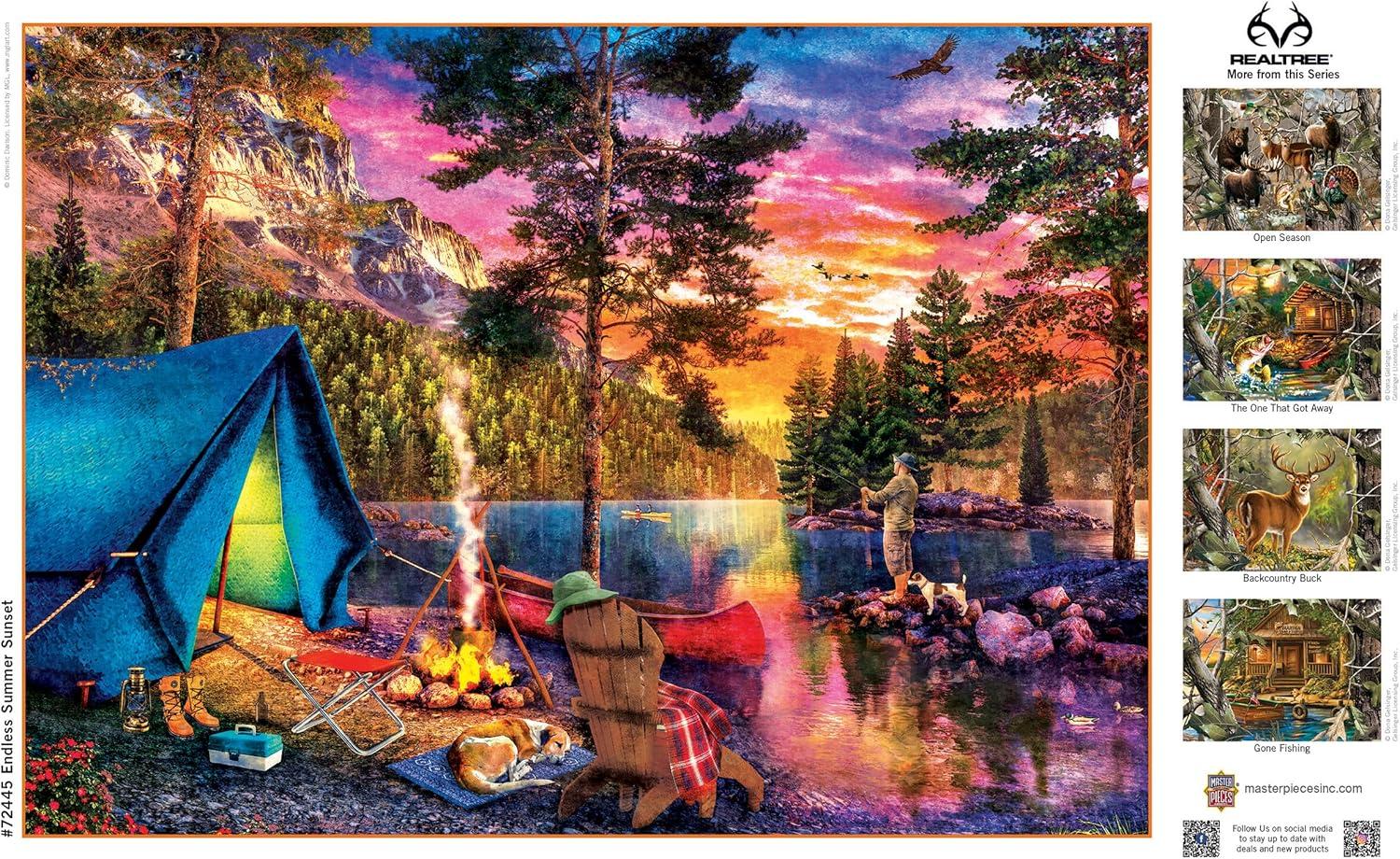 imageMasterPieces 1000 Piece Jigsaw Puzzle for Adults Family Or Youth Open Season 1925x2675Endless Summer Sunset