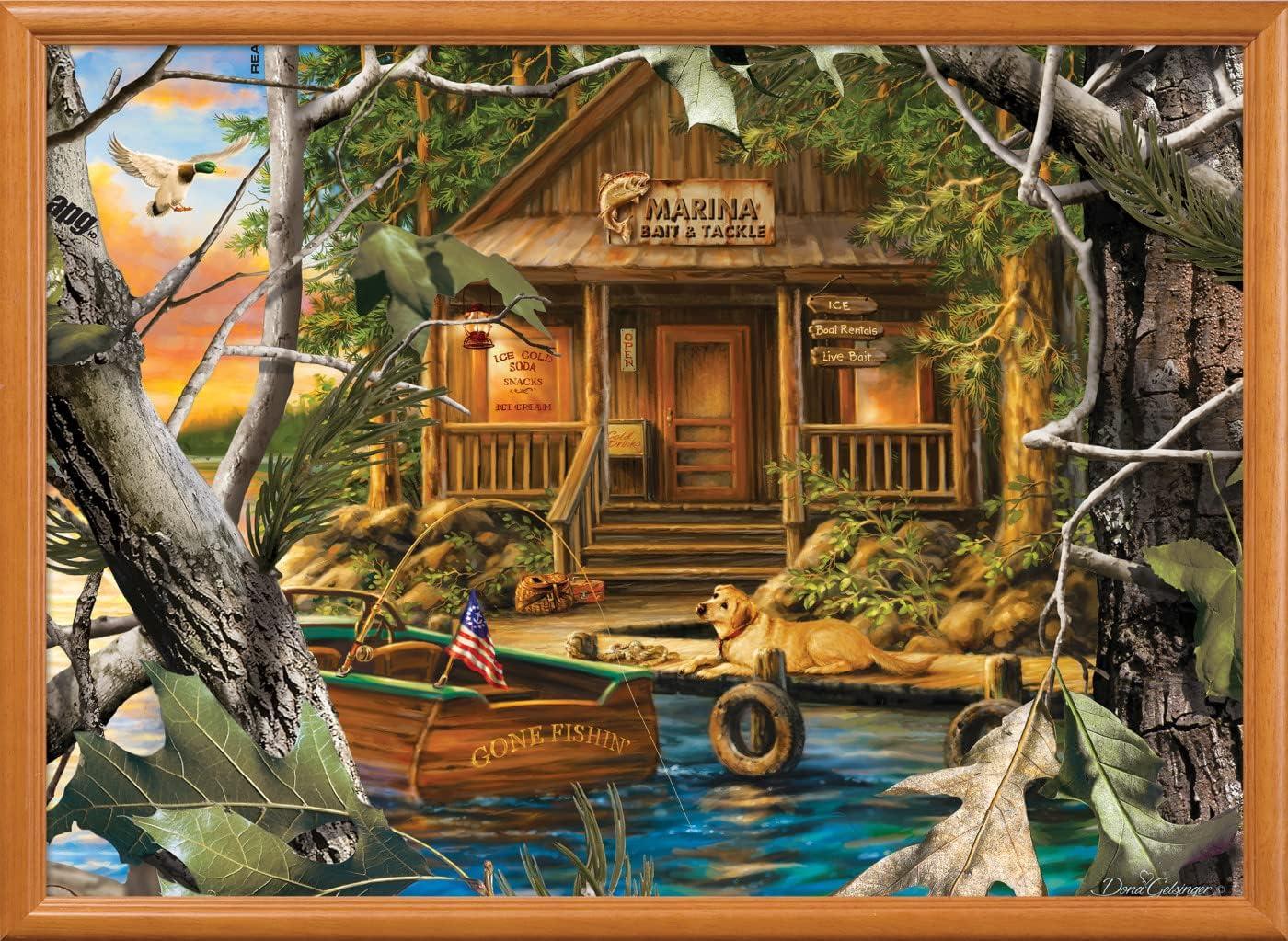 imageMasterPieces 1000 Piece Jigsaw Puzzle for Adults Family Or Youth Open Season 1925x2675Gone Fishing