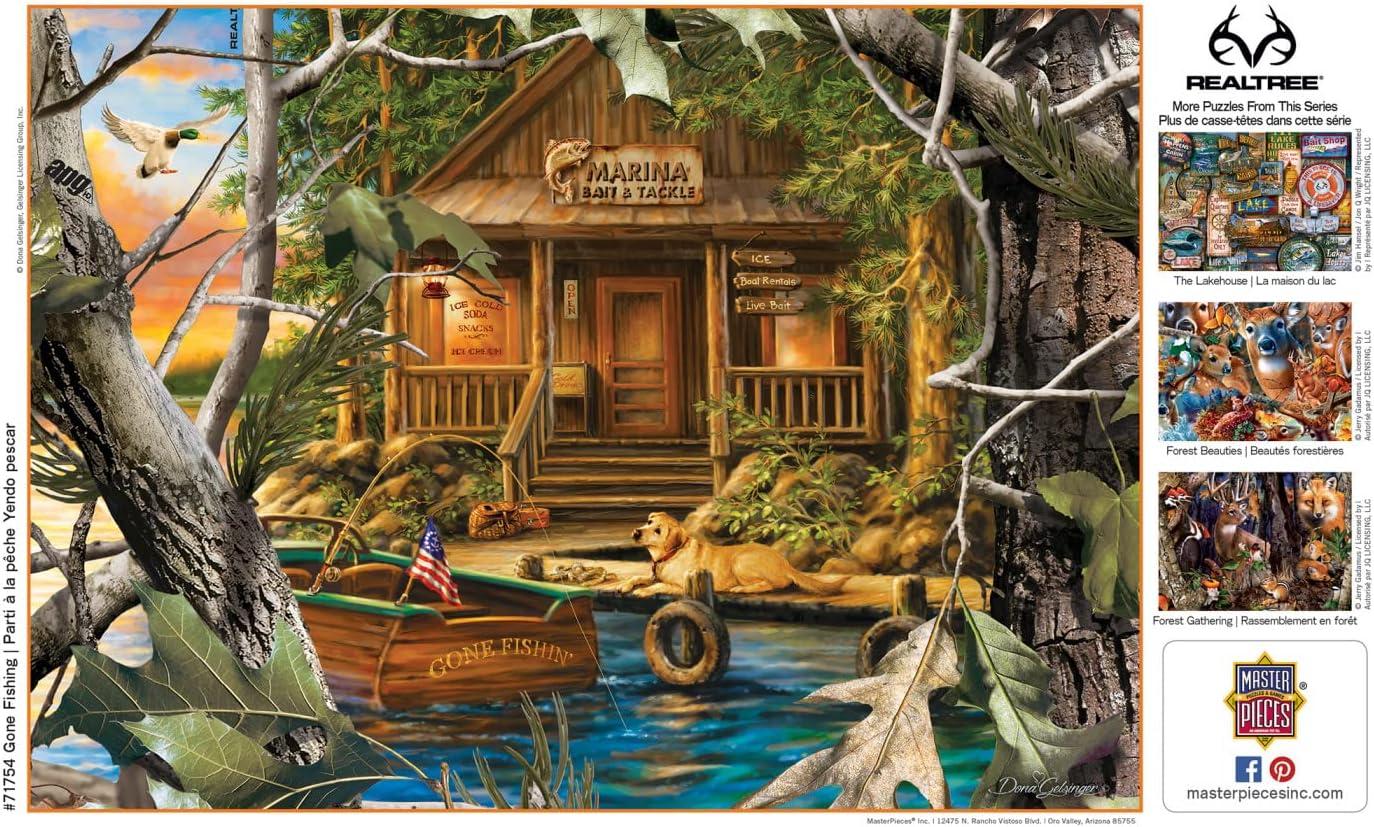 imageMasterPieces 1000 Piece Jigsaw Puzzle for Adults Family Or Youth Open Season 1925x2675Gone Fishing