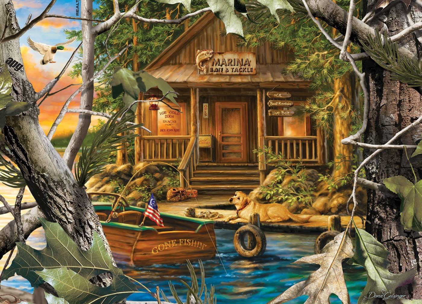 imageMasterPieces 1000 Piece Jigsaw Puzzle for Adults Family Or Youth Open Season 1925x2675Gone Fishing