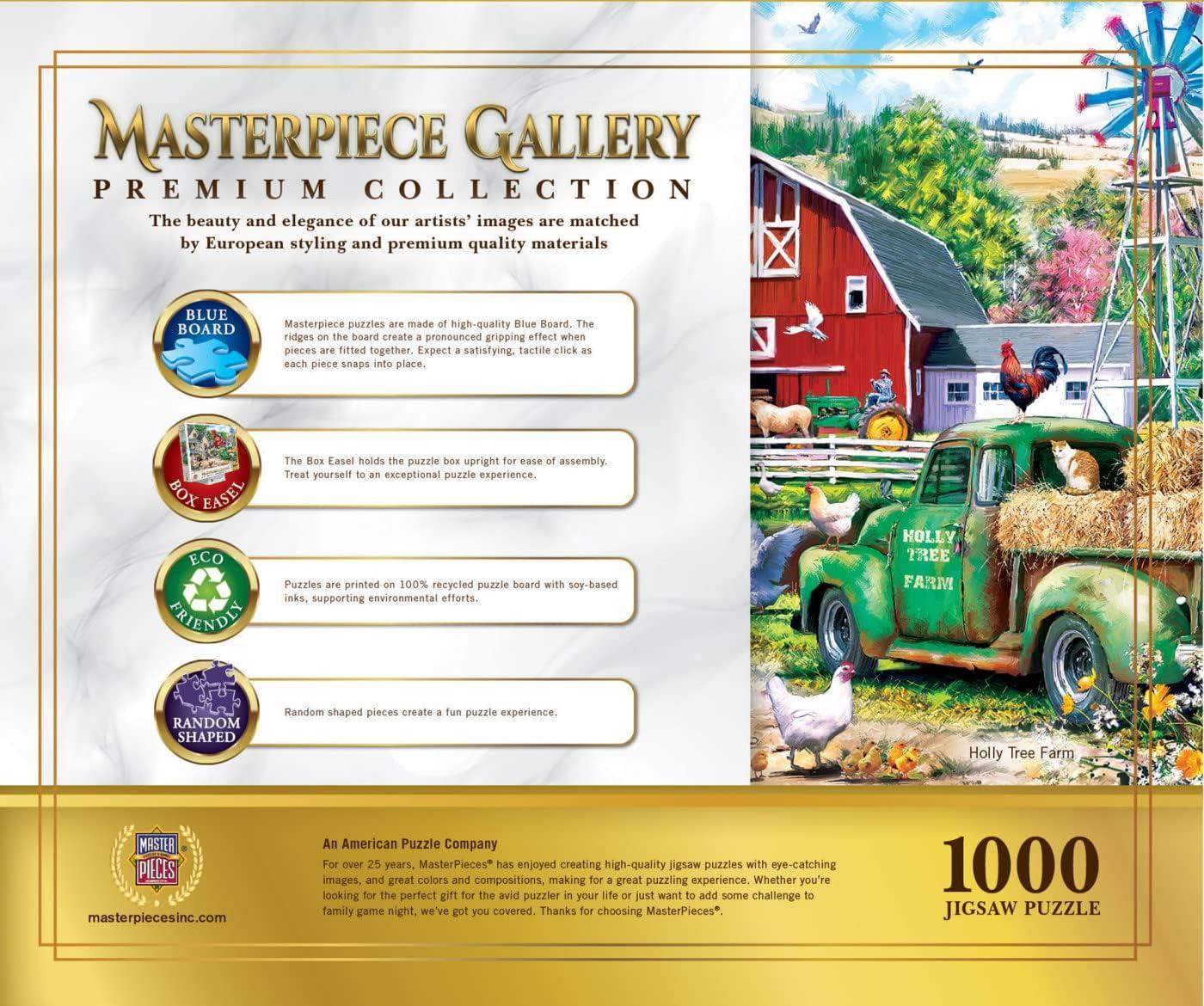 imageMasterPieces 1000 Piece Jigsaw Puzzle for Adults Family Or Youth The Barnyard Crowd 2675x 1925Holly Tree Farm