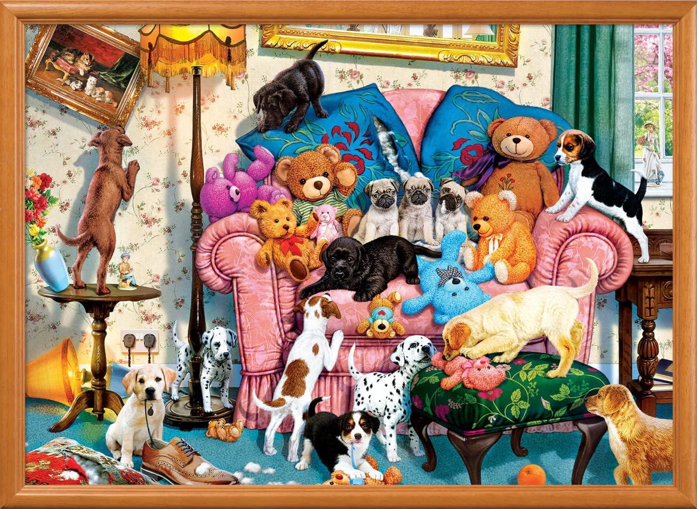 imageMasterPieces 1000 Piece Jigsaw Puzzle for Adults Family Or Youth The Barnyard Crowd 2675x 1925Loose in the House