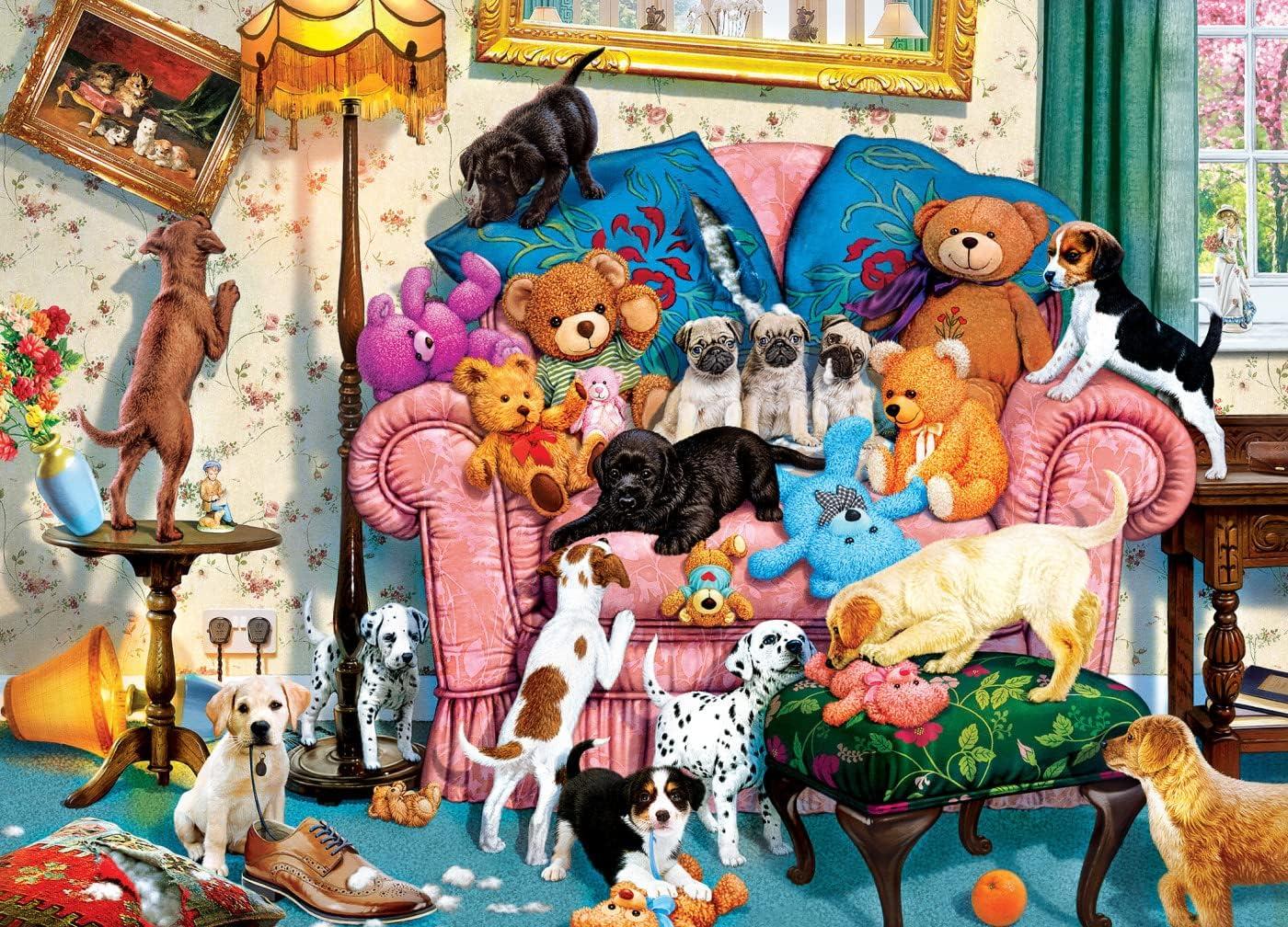 imageMasterPieces 1000 Piece Jigsaw Puzzle for Adults Family Or Youth The Barnyard Crowd 2675x 1925Loose in the House