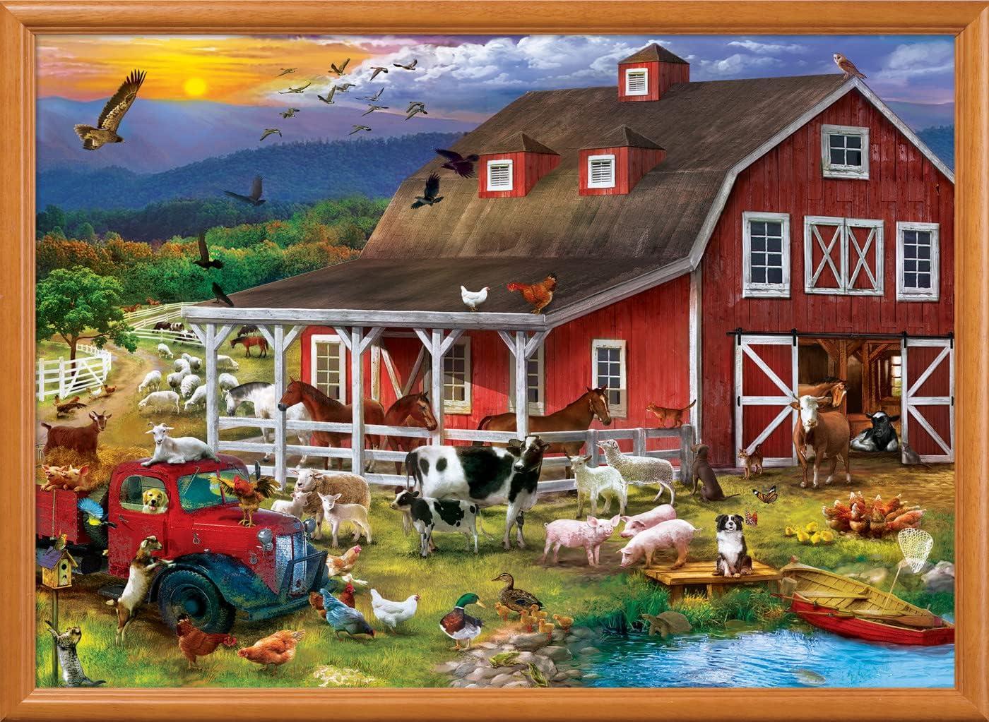 imageMasterPieces 1000 Piece Jigsaw Puzzle for Adults Family Or Youth The Barnyard Crowd 2675x 1925The Barnyard Crowd