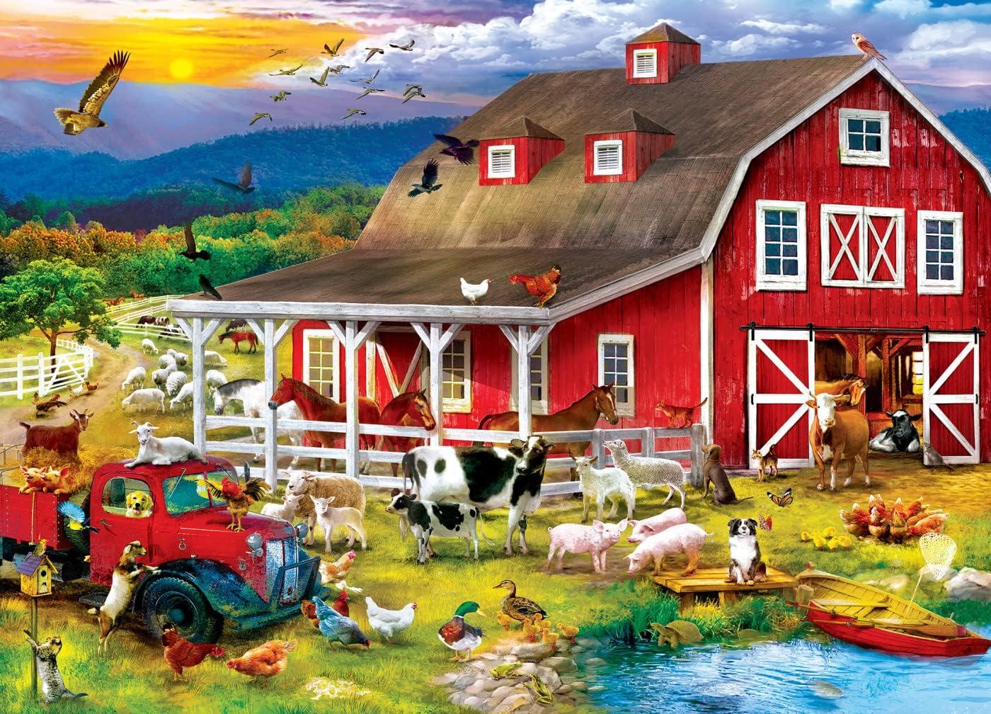 imageMasterPieces 1000 Piece Jigsaw Puzzle for Adults Family Or Youth The Barnyard Crowd 2675x 1925The Barnyard Crowd