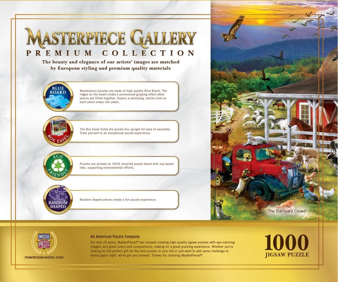 imageMasterPieces 1000 Piece Jigsaw Puzzle for Adults Family Or Youth The Barnyard Crowd 2675x 1925The Barnyard Crowd