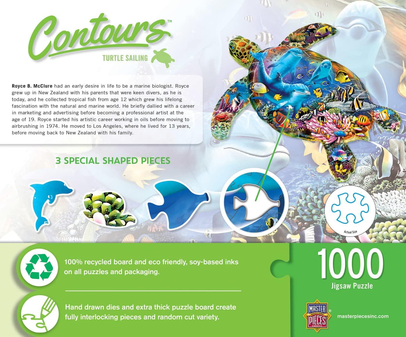 imageMasterPieces 1000 Piece Jigsaw Puzzle for Adults Family Or Youth Turtle Sailing 2555x 2042