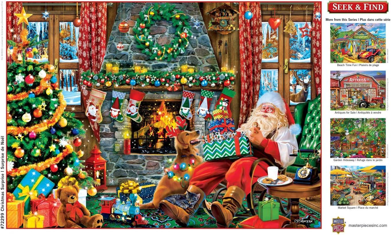 imageMasterPieces 1000 Piece Seek amp Find Jigsaw Puzzle for Adults Family Or Youth Van Life 1925x2675Christmas Surprise