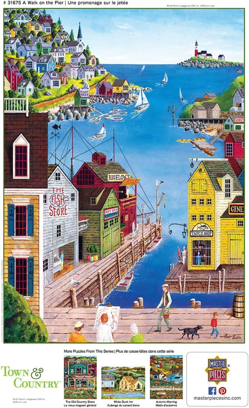imageMasterPieces 300 Piece EZ Grip Jigsaw Puzzle A Walk on the Pier 18x24300 Piece