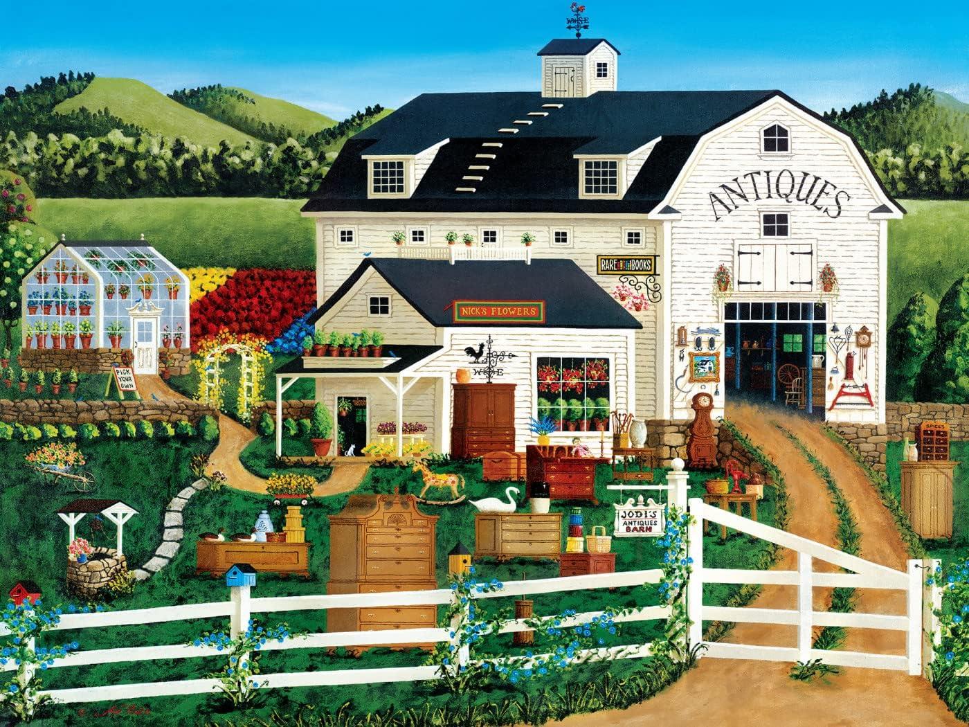 imageMasterPieces 300 Piece EZ Grip Jigsaw Puzzle Jodis Antique Barn 18x24300 Piece