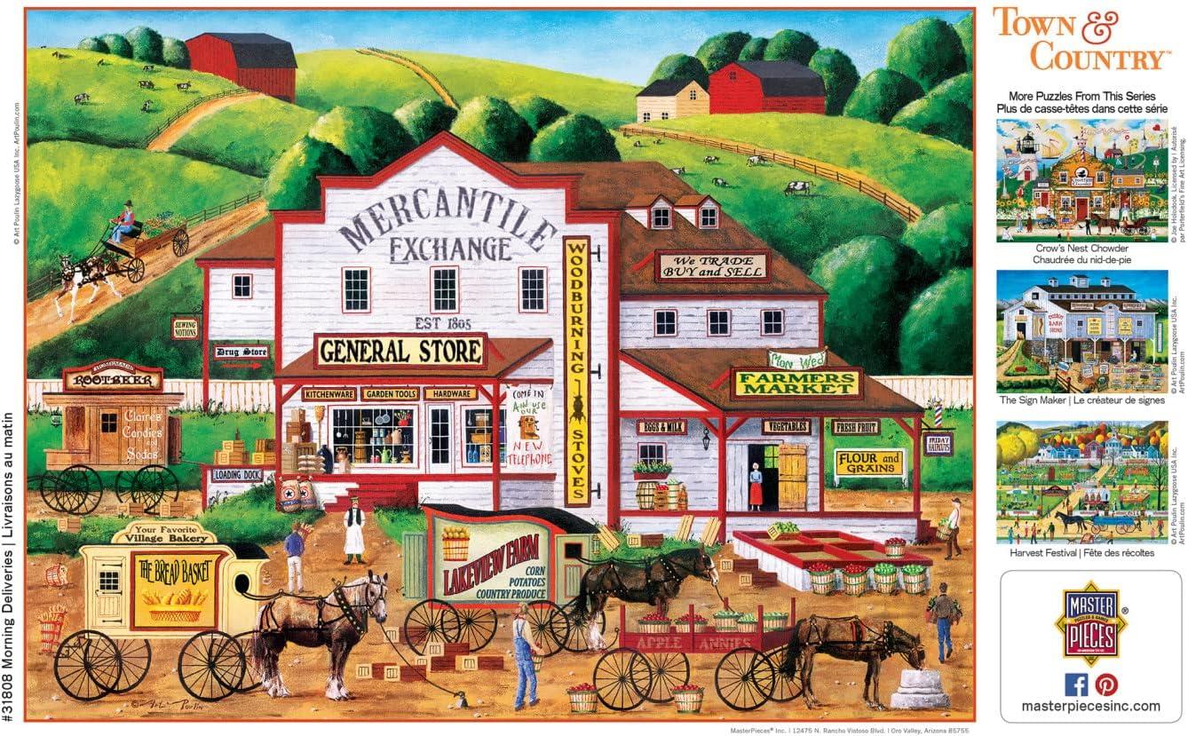 imageMasterPieces 300 Piece EZ Grip Jigsaw Puzzle Jolly Time Circus 18x24Morning Deliveries