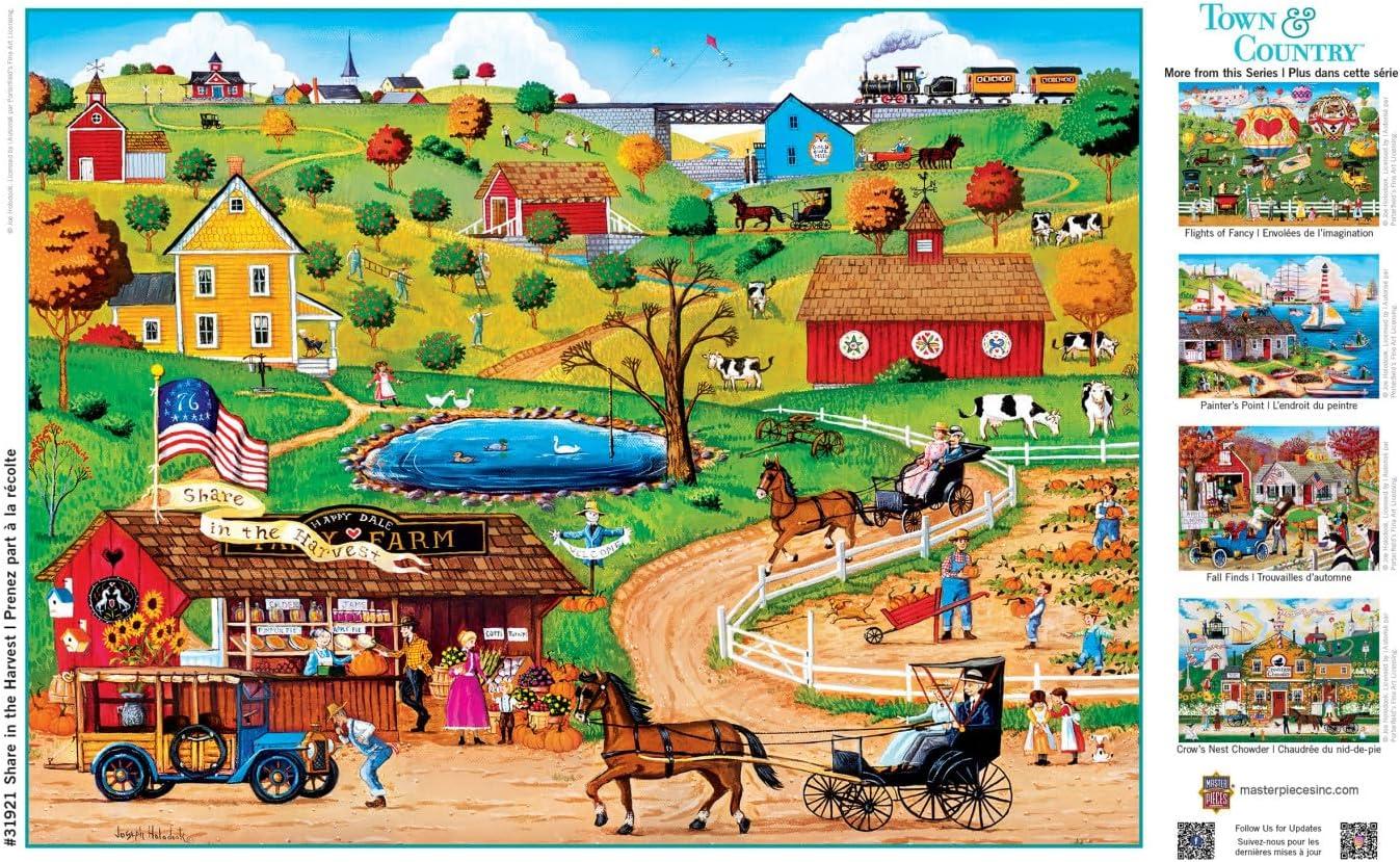 imageMasterPieces 300 Piece EZ Grip Jigsaw Puzzle Share in The Harvest 18x24300 Piece