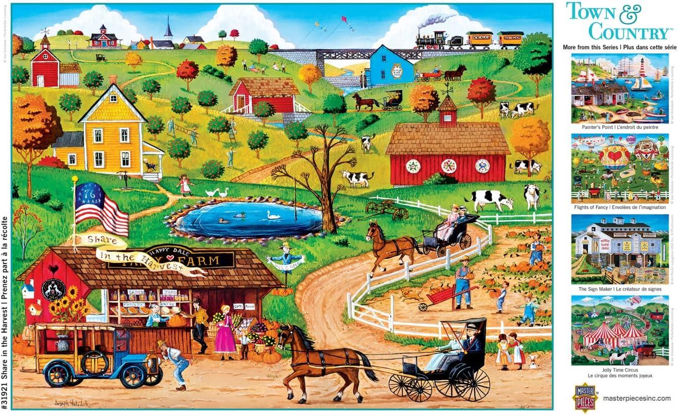 imageMasterPieces 300 Piece EZ Grip Jigsaw Puzzle Share in The Harvest 18x24300 Piece