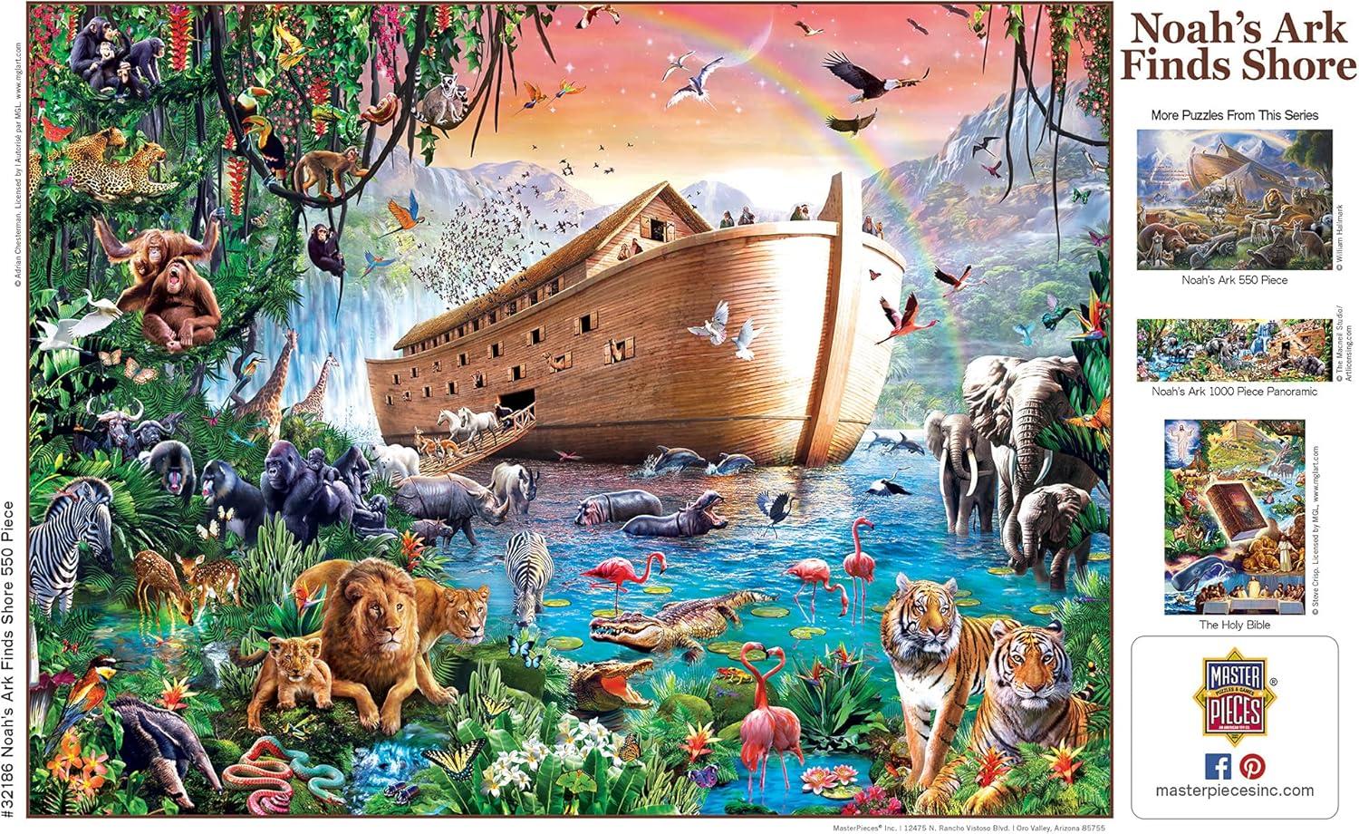 imageMasterPieces 550 Piece Jigsaw Puzzle for Adults Family Or Kids Noahs Ark Finds Shore 18x24Noahs Ark Finds Shore