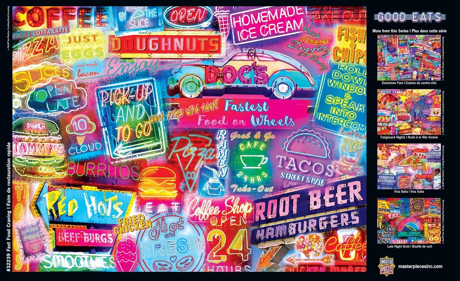 imageMasterPieces 550 Piece Jigsaw Puzzle for Adults Family Or Youth Fast Food Craving 18x24