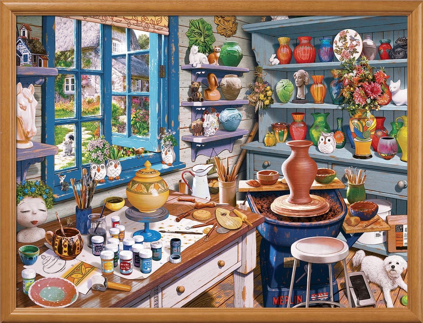 imageMasterPieces 550 Piece Jigsaw Puzzle for Adults Family Or Youth Pets Play Room 18x24Garden Getaway
