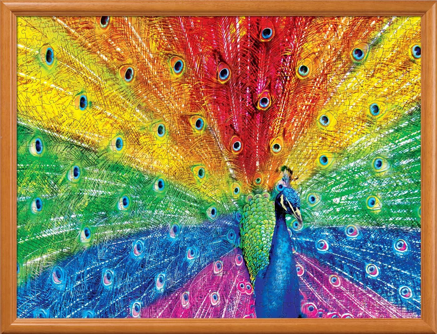 imageMasterPieces 550 Piece Jigsaw Puzzle for Adults and Family Fall Frenzy 18x24Peacock Delight