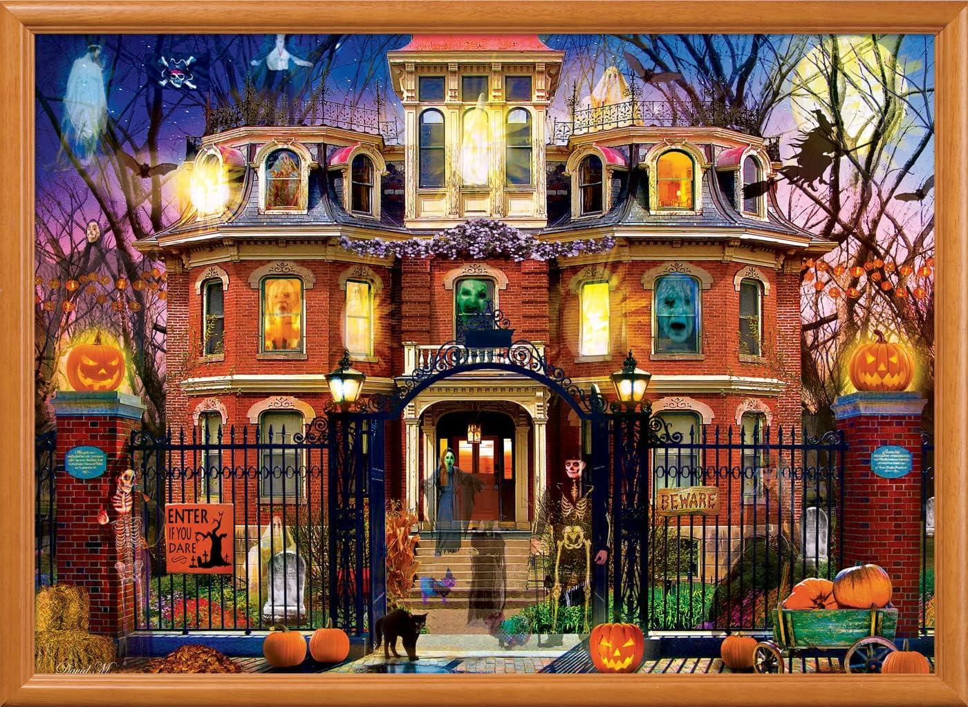 imageMasterPieces Halloween Glow in The Dark Jigsaw Puzzle 1000 Piece Haunted House TrickorTreat Puzzle for Adults Teens amp Families Spooky Holiday Game Large Puzzle Decor 1925 x 2675Haunted House on the Hill